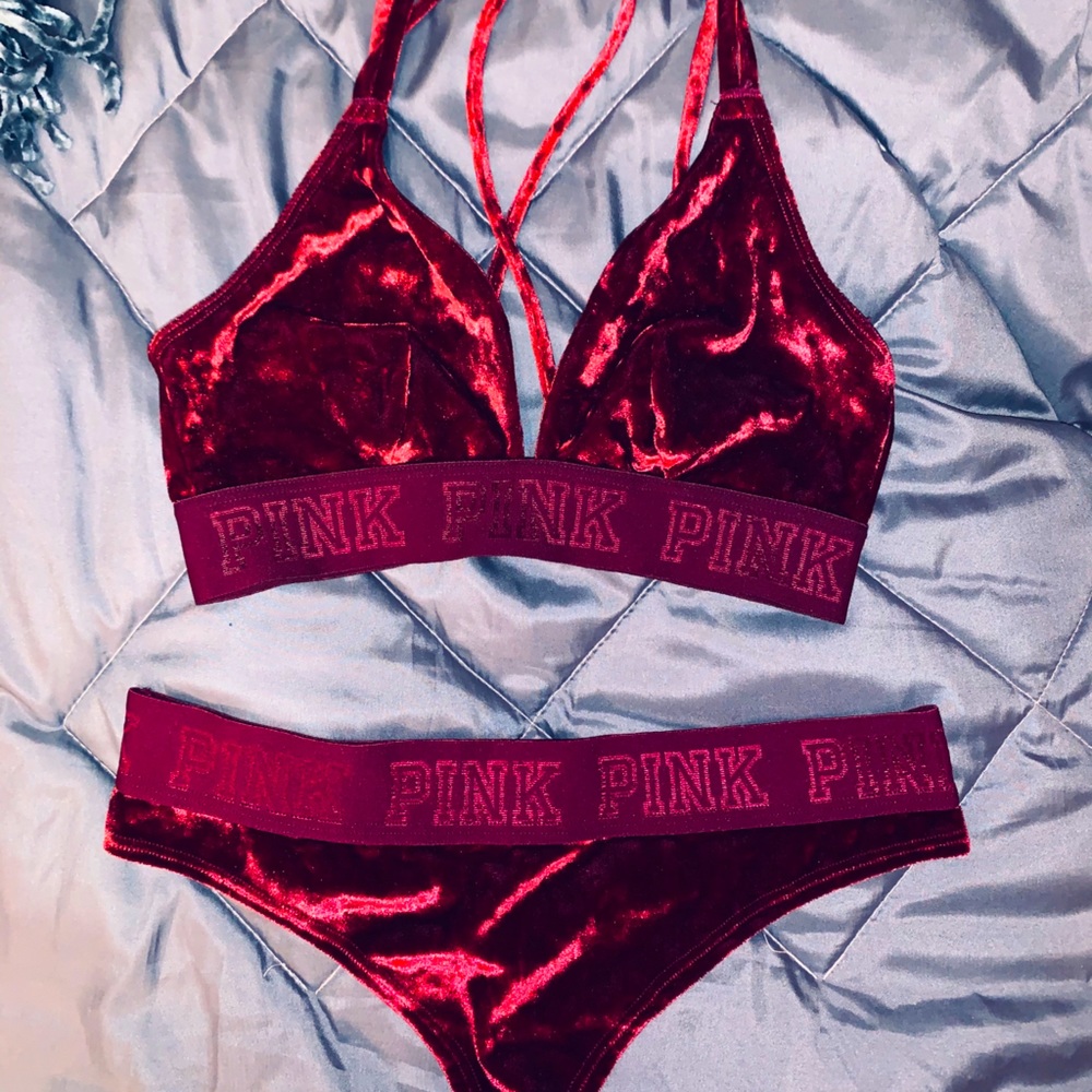 PINK velvet set